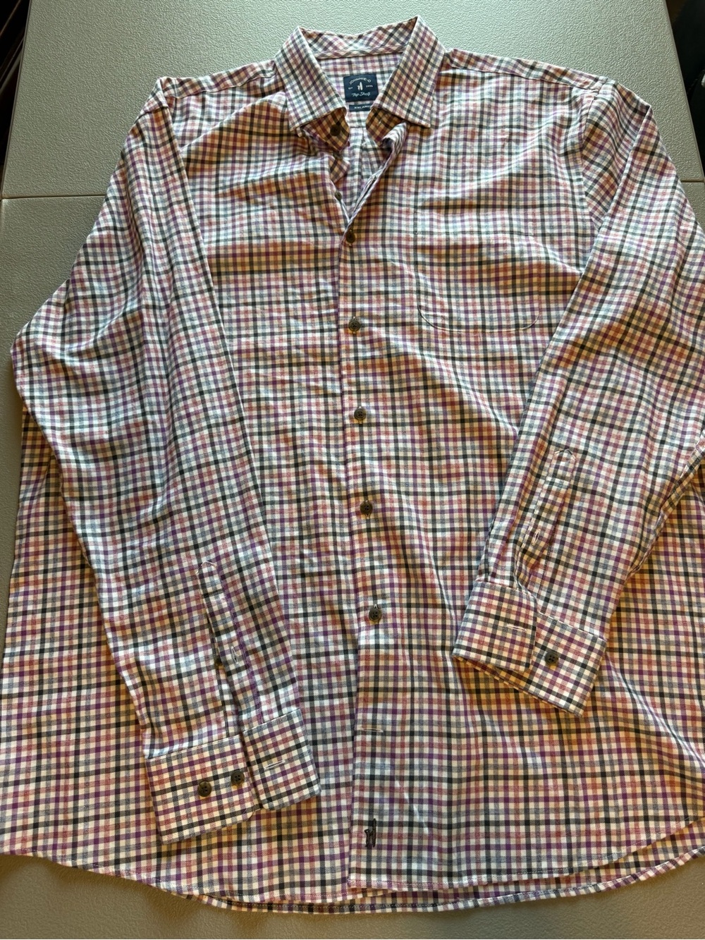johnnie-O Multicolor Plaid Button-Down Shirt in size XXL